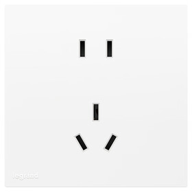 罗格朗（LEGRAND） 开关插座面板 五孔插座暗装电源套装 畅境玉兰白五孔10只 插座