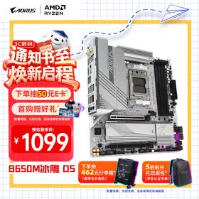 技嘉（GIGABYTE）B650M AORUS ELITE AX ICE WIFI6冰雕主板DDR5支持AMD CPU AM5 9800X3D96009700X 畅玩三角洲行动