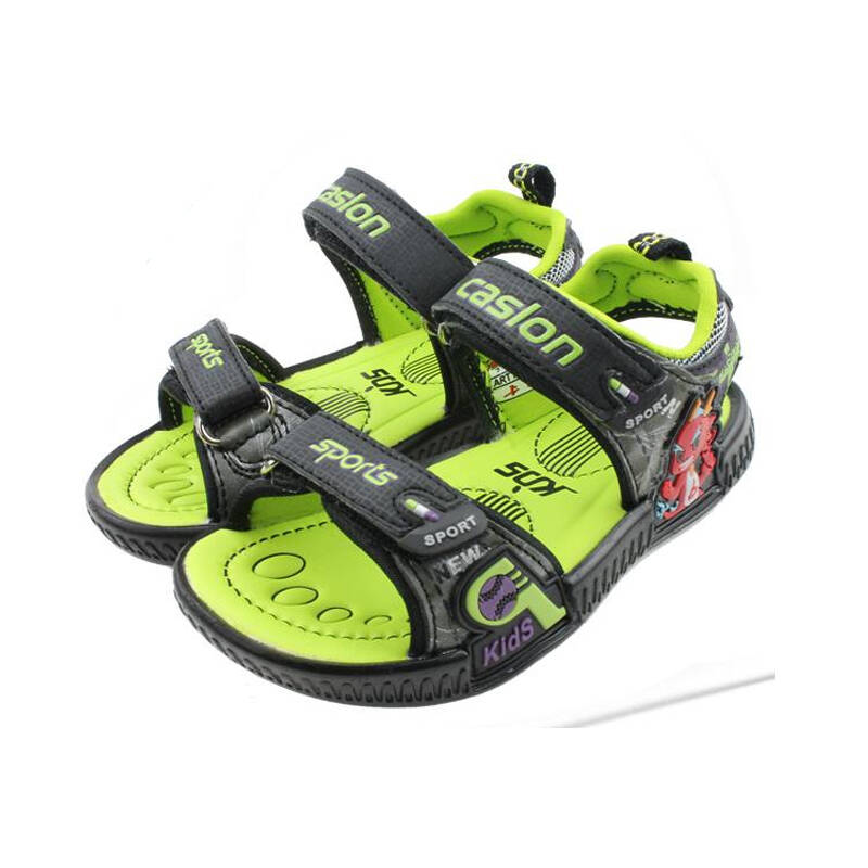 卡西龙 夏季男童运动沙滩凉鞋 x2365 荧光绿 27码