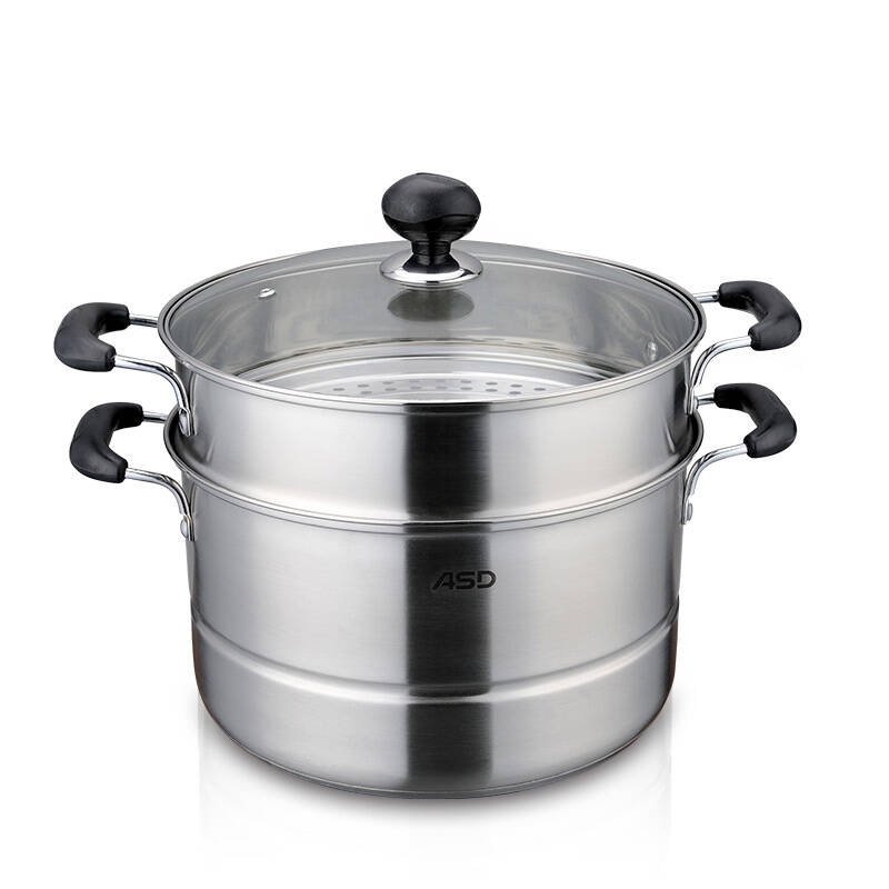 爱仕达 asd 304不锈钢双层加厚复底26cm蒸锅 wg1526nl
