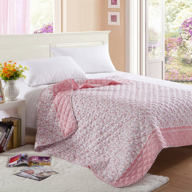 维众超柔韩式印花夏凉被子被芯空调被s1310 单人粉 150cm*200cm
