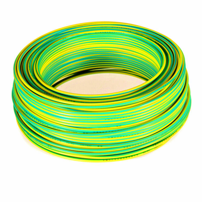 5平方阻燃电线 单芯铜线 插座照明专用 黄绿双色 100米  安全电线领导