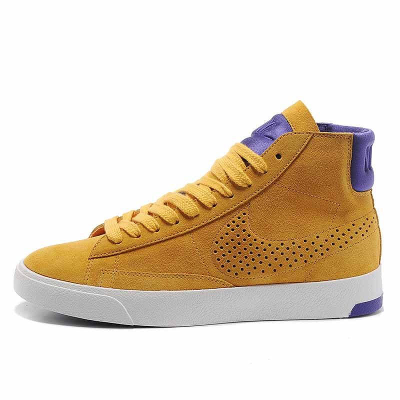 耐克nike 男子生活休闲鞋板鞋高帮男鞋 599464-700 橘黄 41