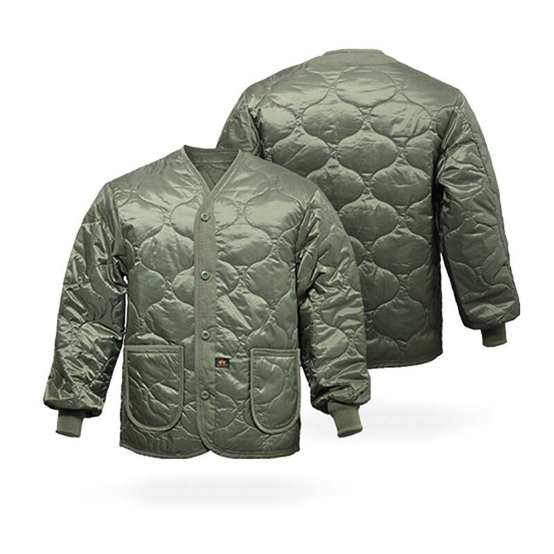 美国alpha 阿尔法 m65风衣内胆 户外经典男士冲锋衣内胆美军军服 绿色