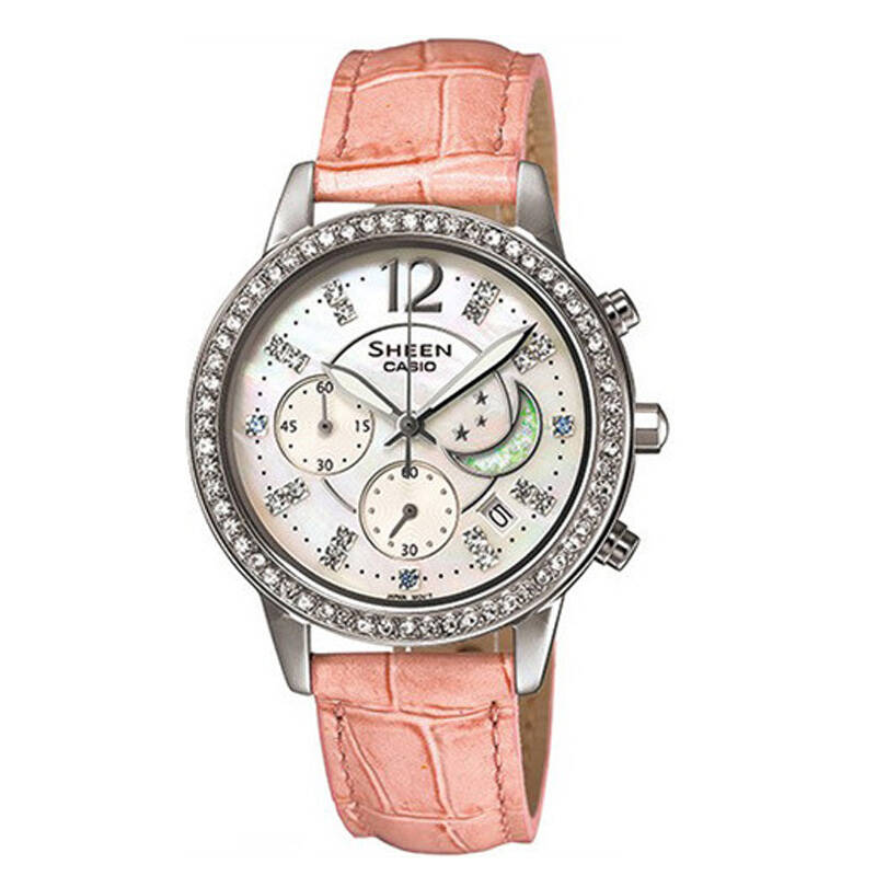 卡西欧casio手表sheen系列女士手表 she-5018l-4adr 专柜正品