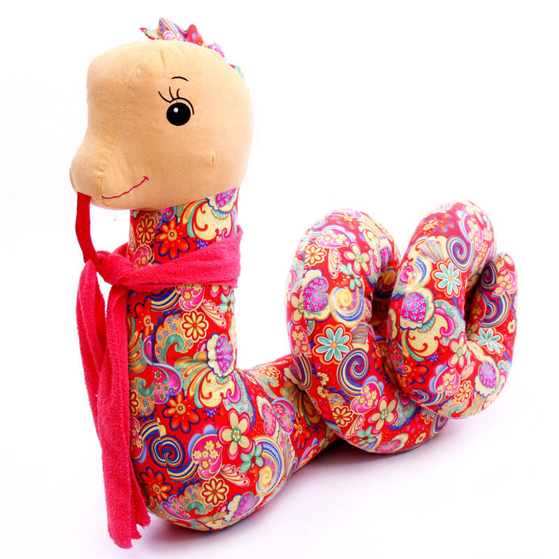 gododo超大生肖蛇 毛绒布艺娃娃儿童玩具玩偶公仔民族 家居摆件生日