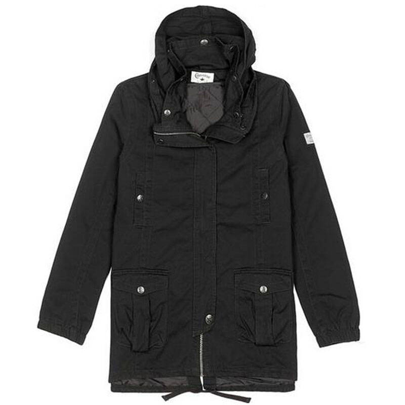 匡威converse女子运动休闲连帽风衣外套 02105c002 黑 s