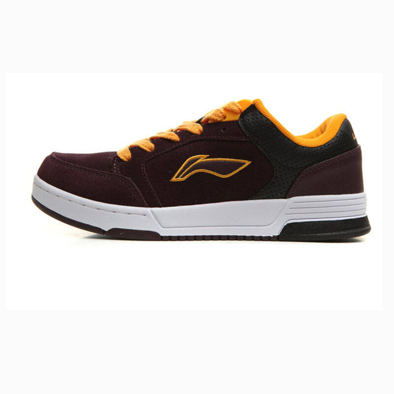 李宁(li-ning) 男子冬款休闲板鞋almg047-1-2-3 橘黄 39