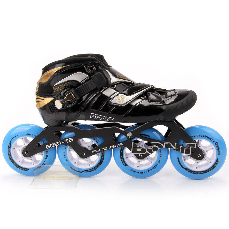 原装进口专业竞速轮滑鞋 速滑鞋 邦特系列z 黑色 43码