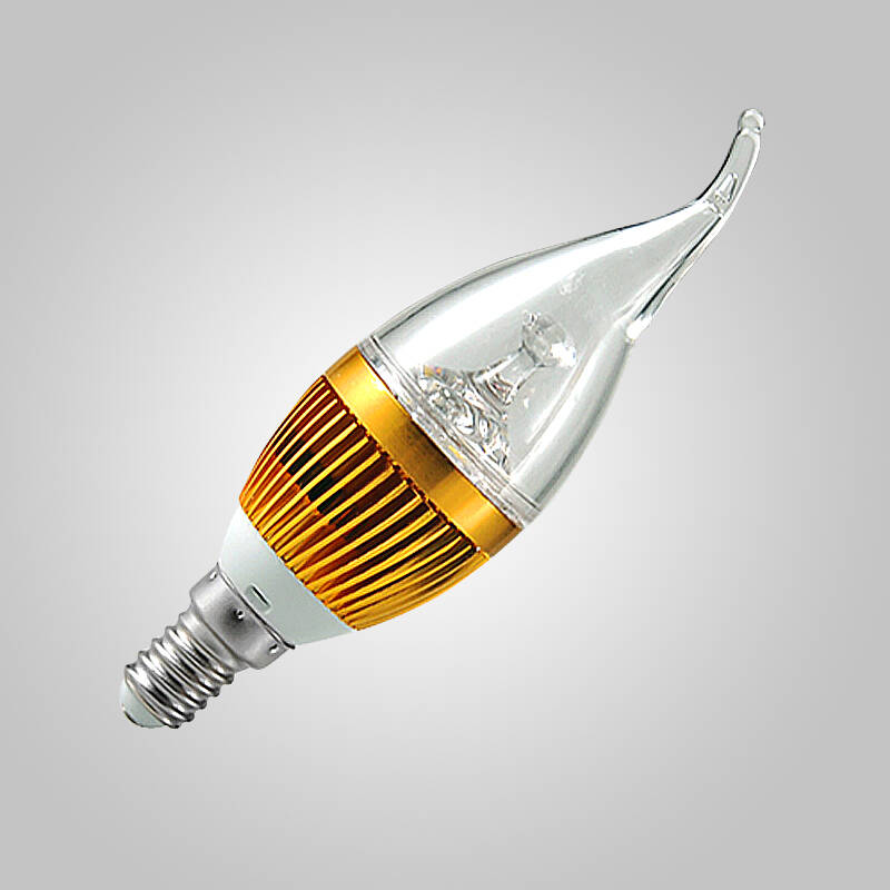 臻承led水晶灯灯泡超亮led灯泡3w节能灯泡小螺口灯具蜡烛e14光源 深