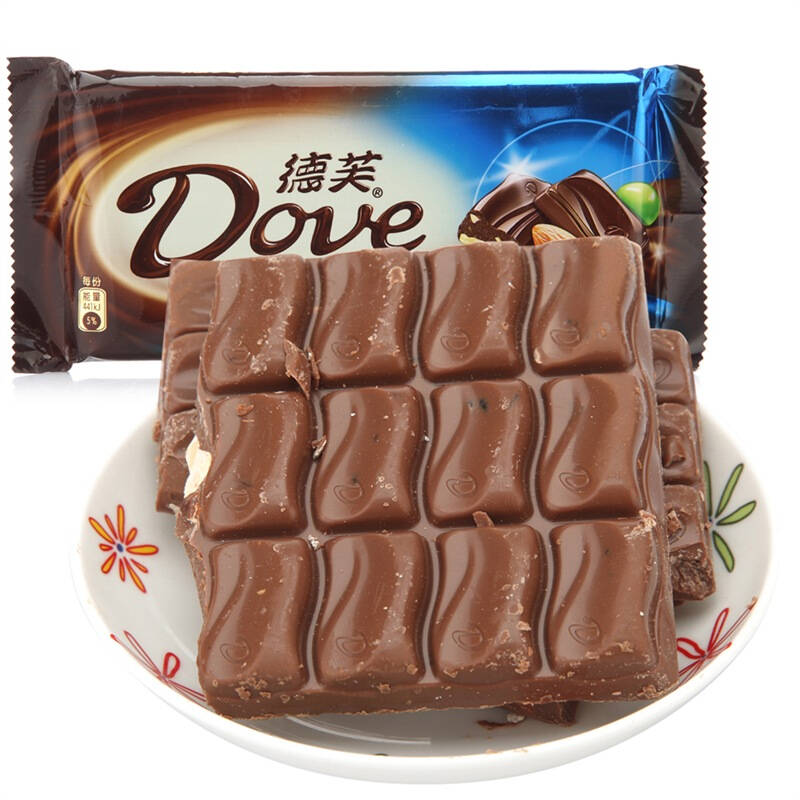 德芙 榛仁巴旦木葡萄干巧克力(排块装)150g