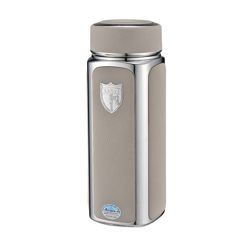 三和皮纹真空杯 高档不锈钢保温杯茶杯 礼品车载商务办公水杯子 皮纹