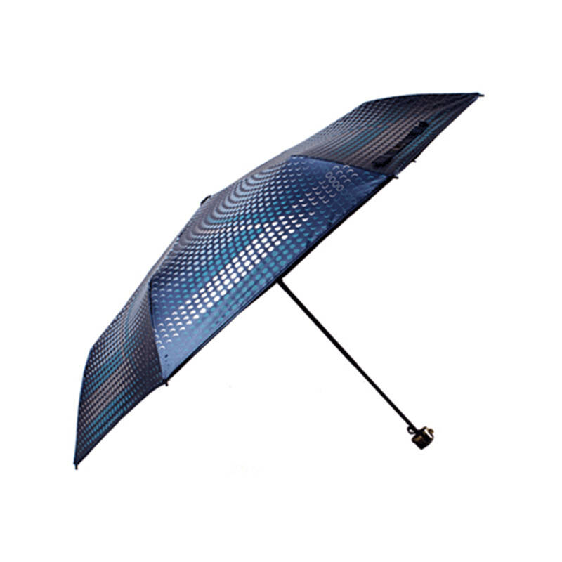 水艺品 月之华遮阳伞 晴雨伞 防风伞三折折叠伞太阳伞超防紫外线黑胶