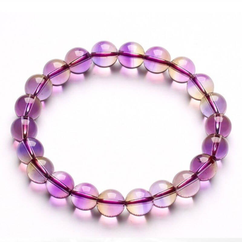 珍妮雅 xenia 天然巴西紫黄晶手链 水晶手链 紫黄通体 精美无暇