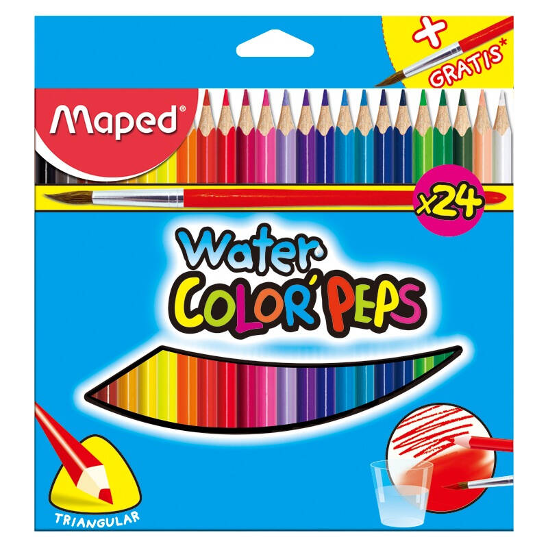 马培德(maped)aa836013 水溶性彩色铅笔(24色) 自营
