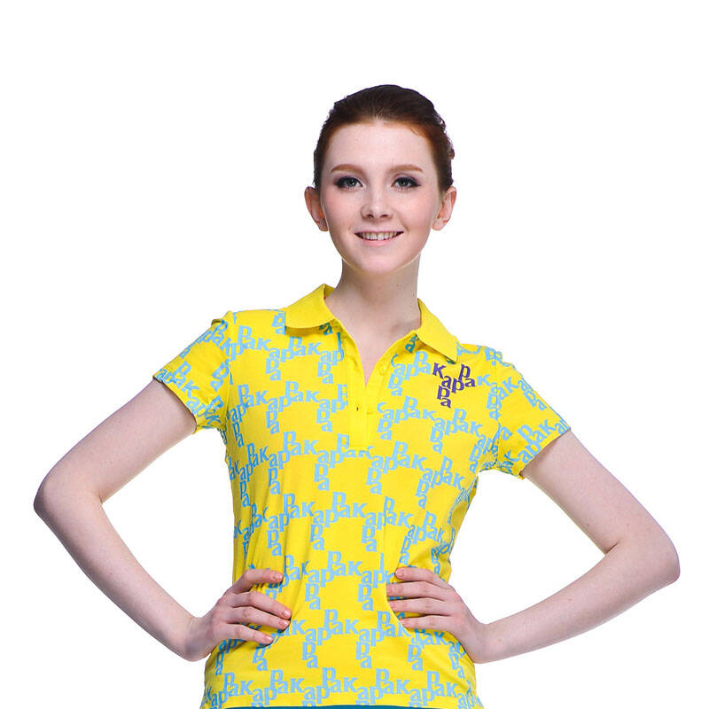 kappa卡帕 背靠背 多色 女短袖polo k2102pd436 黄色 xl