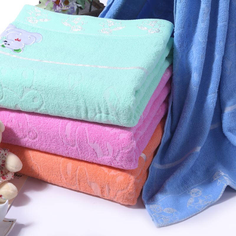 海洋时代 100%超舒绣熊毛巾被 绿色 150*200cm