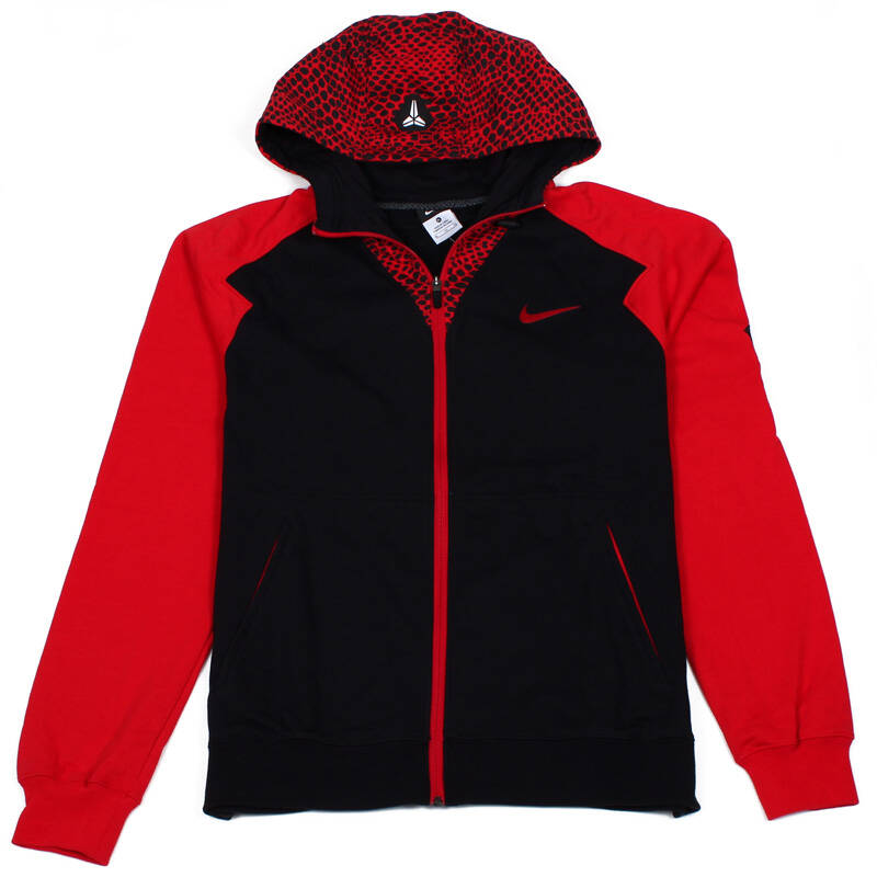 耐克nike kobe 科比l连帽外套 夹克 406068 010 487 黑红-406068-010