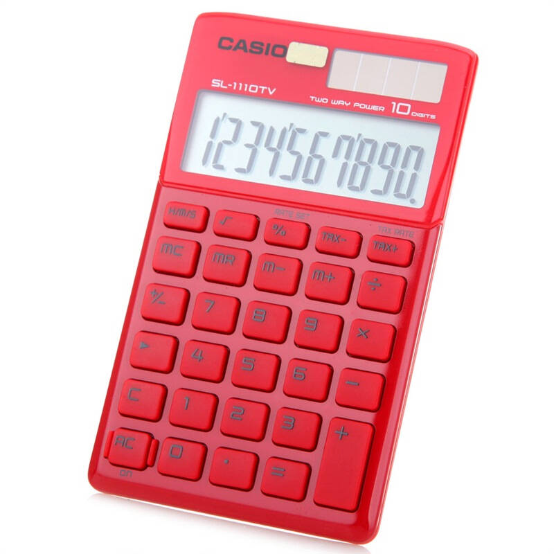 卡西欧(casio)sl-1110tv-rd 魅雅系列 便携计算器 红色 自营