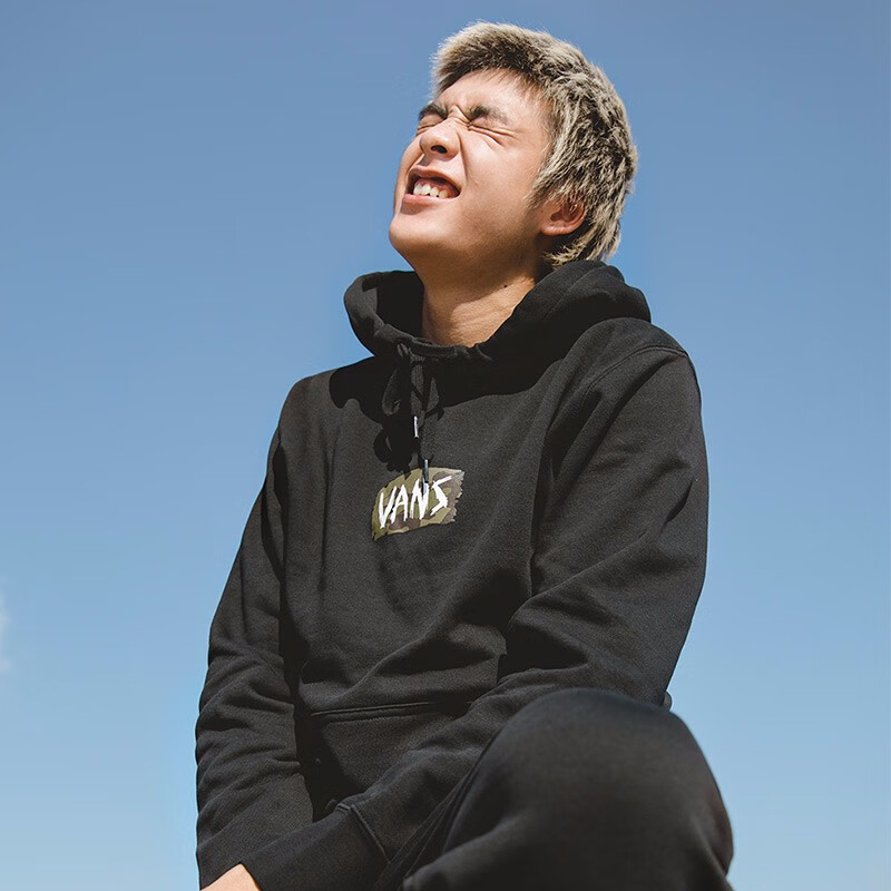 vans范斯 男子连帽卫衣 urban explorer运动休闲新款加绒官方 黑色 xl