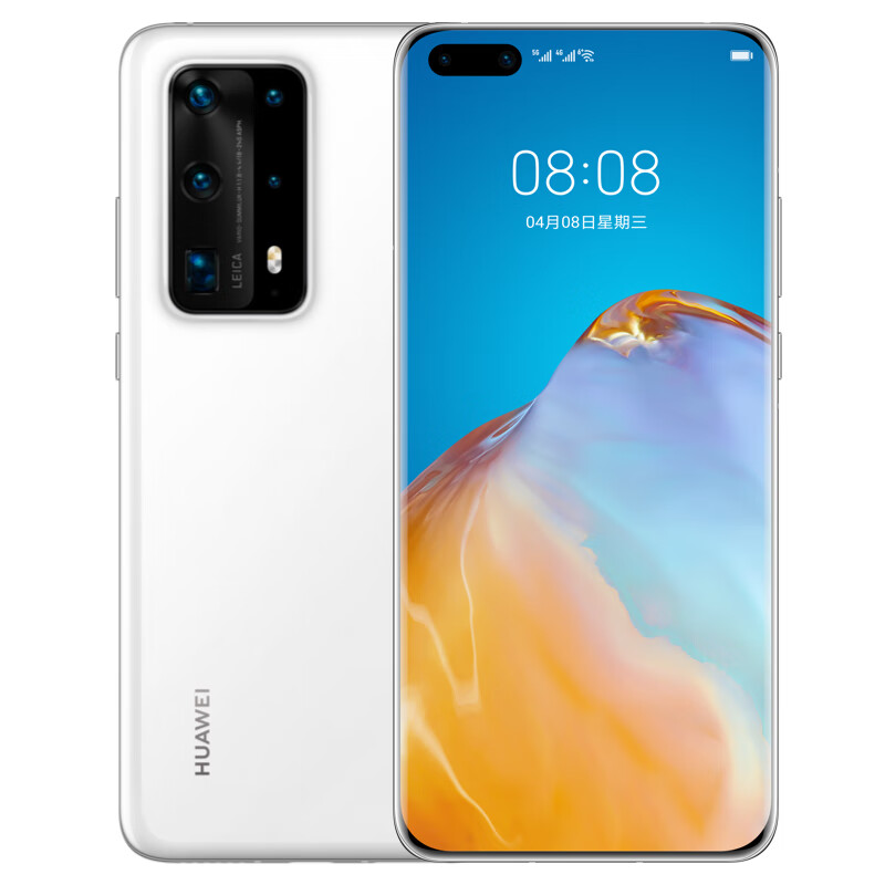 华为 HUAWEI P40 Pro+ 麒麟990 5G SoC芯片 5000万超感知徕卡五摄 100倍双目变焦 8GB+256GB陶瓷白全网通5G
