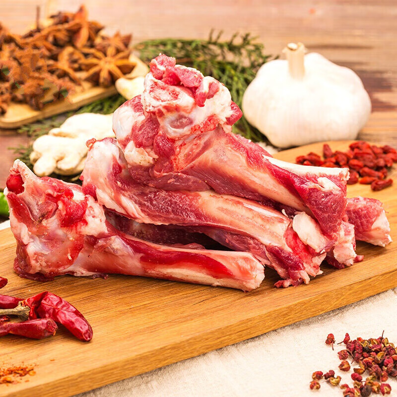 棠鲜生 3斤新鲜羊棒骨山羊骨肉大腿骨羔羊棒骨髓火锅煲汤羊汤骨头肉【