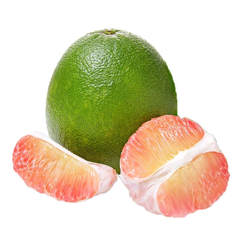 青皮红心柚绿皮红柚大果泰国越南蜜柚绿皮红心柚水果 两个装【图片