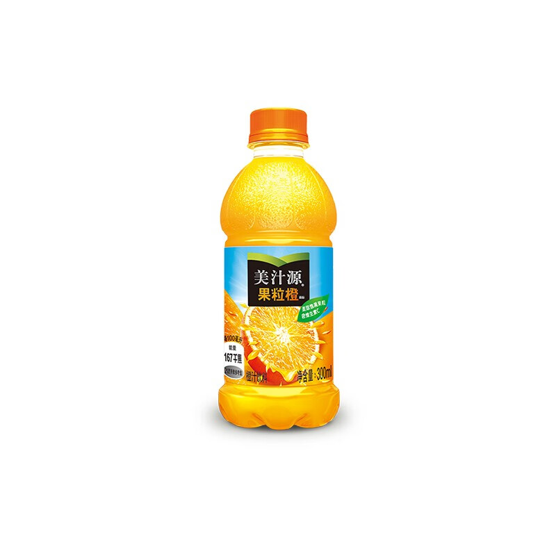 美汁源 mintue maid 果粒橙 橙汁 果汁饮料 300ml*12瓶 整箱装 可口