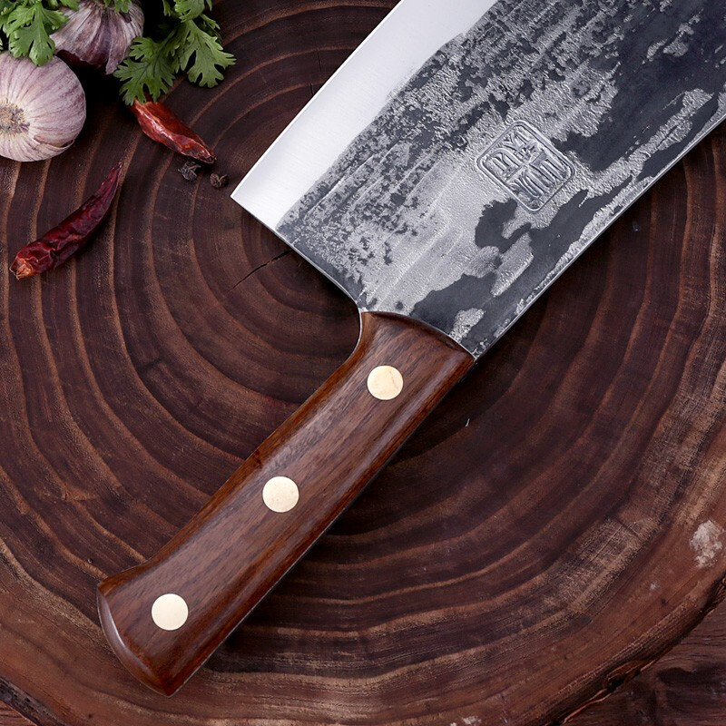 邓家刀 唐风系列锻打5铬不锈钢家用斩骨刀 bz-4401