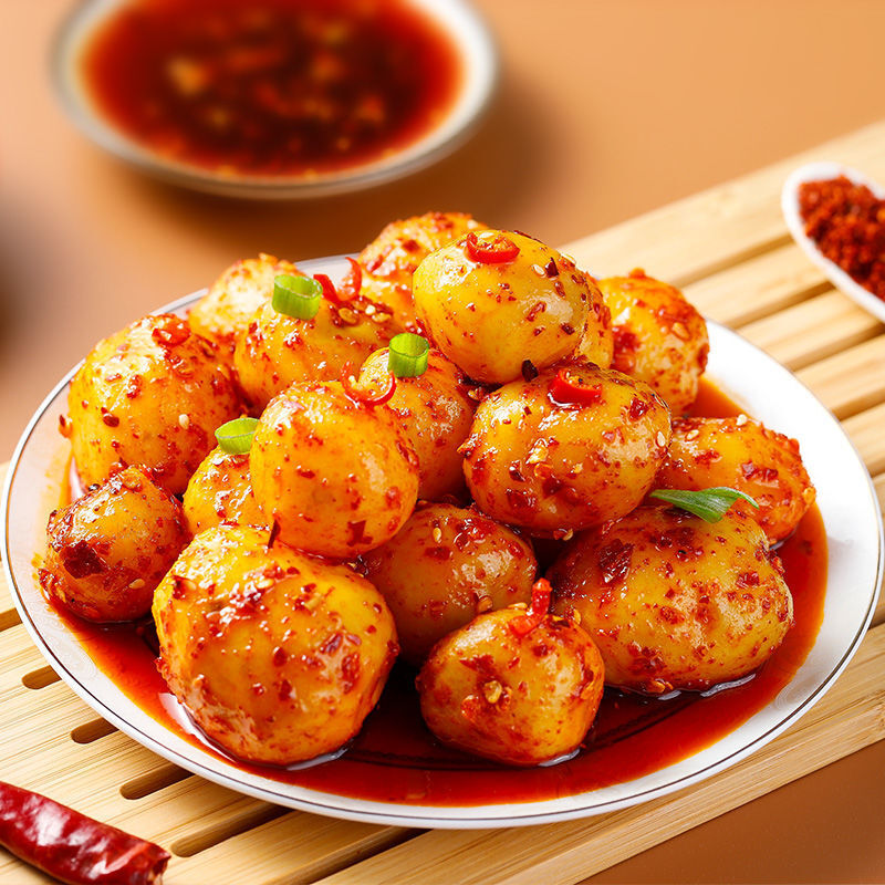 永一麻辣迷你烤小土豆四川休闲小吃烧烤独立包装开袋即食零食圆小土豆