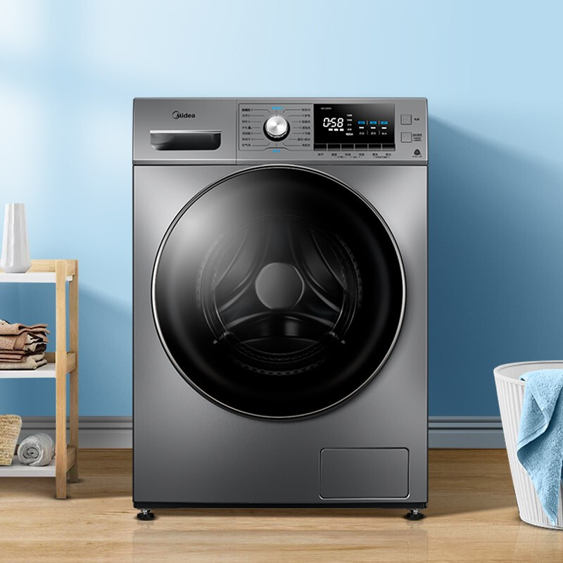 美的（Midea）京品家电 滚筒洗衣机全自动 10公斤变频除螨洗烘一体 双蒸汽恒温洗 MD100A5 以旧换新