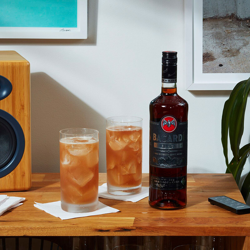 百加得bacardi黑朗姆酒500mlmojito莫吉托莫吉多鸡尾酒基酒调酒烘焙
