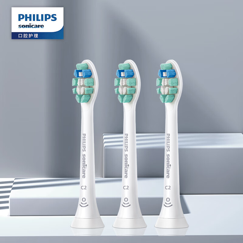 PHILIPS 飞利浦 HX9023/67 电动牙刷替换刷头3支装（牙斑菌防御型）*3件 PLUS会员折后￥285.3秒杀