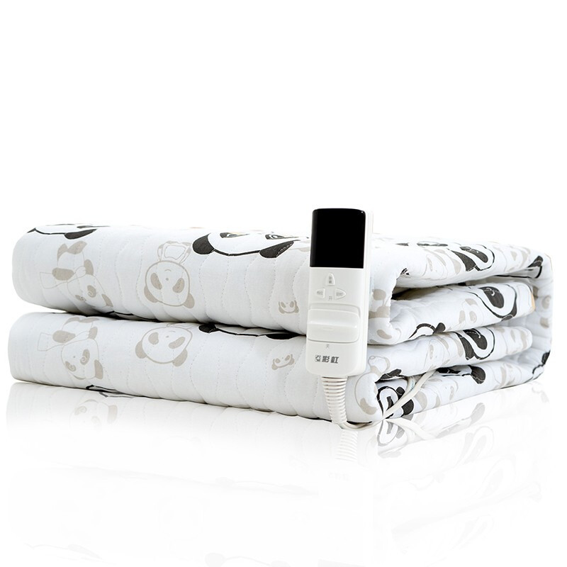 彩虹电热毯单人电褥子双人定时棉料学生宿舍电暖毯自动断电排潮除湿