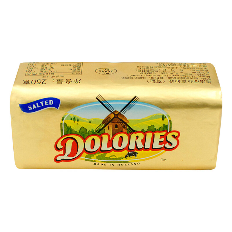 德洛丽丝dolories 发酵动脂黄油卷 有盐 250g 荷兰进口 早餐面包 甜品