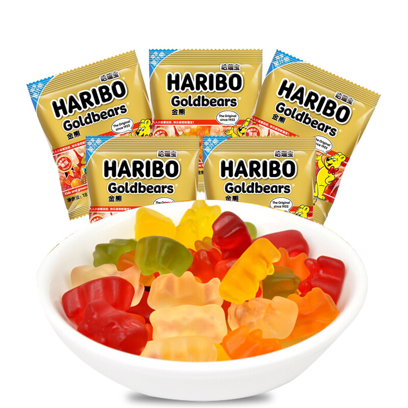 德国进口哈瑞宝haribo金小熊水果软糖分享装儿童零食礼物年货婚庆糖果