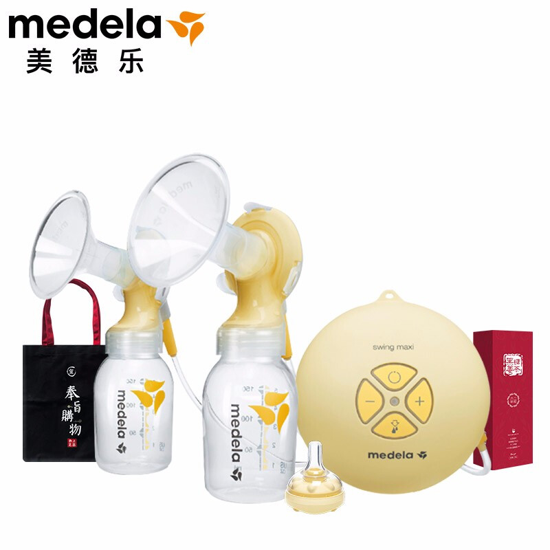 美德乐(medela)电动吸奶器 丝韵翼双边吸乳器储奶挤奶器 瑞士进口