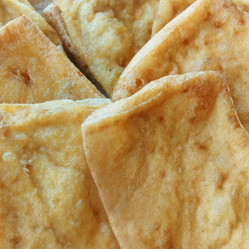 湖南油豆腐泡特产豆腐卷空心油炸豆腐干千页豆腐乳自制豆腐片2斤 原味