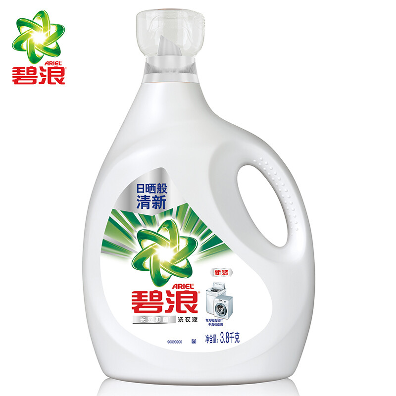 碧浪ariel 机洗除菌抑菌洗衣液3.8kg/瓶 *2件