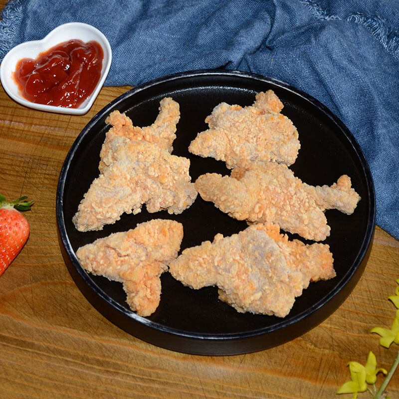 百年栗园速冻半成品鸡肉油炸鸡肉鸡块黄金伴翅1kg带骨炸鸡伴翅3件