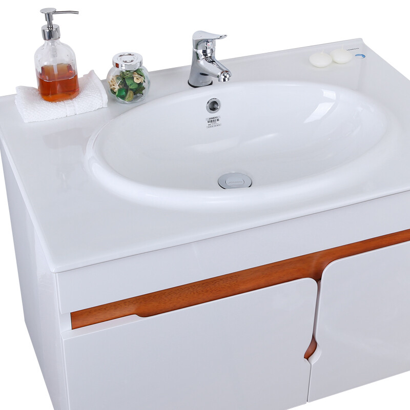 九牧(jomoo) 实木悬挂式浴室柜浴室洗手盆洗面盆储物柜组合a2175 a