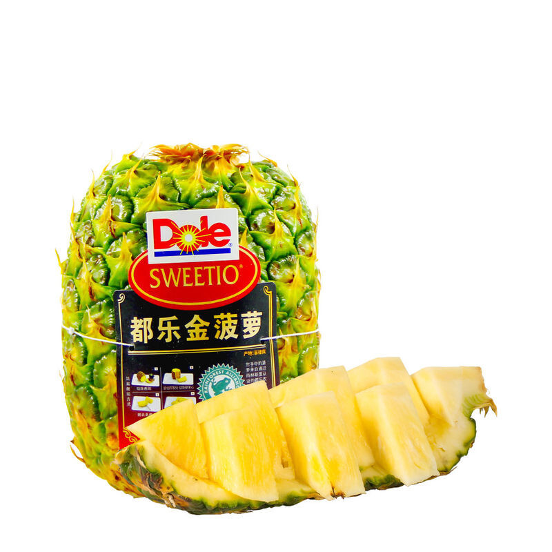都乐dole 菲律宾进口无冠金菠萝 2个装 单果重约1kg以上