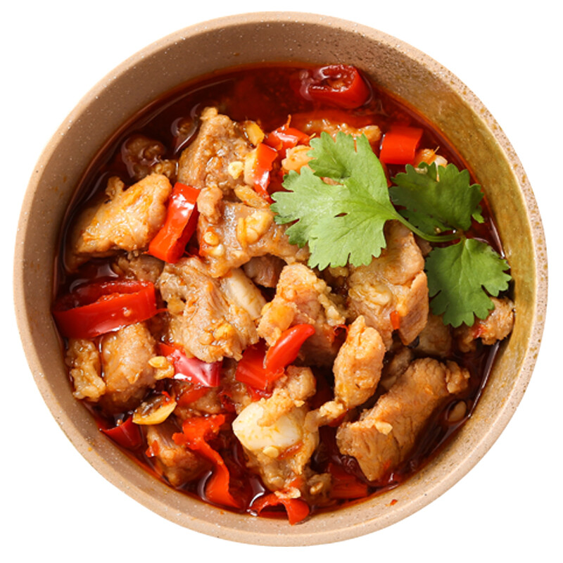 浦之灵 加热即食菜 剁椒排骨 盒装 2人份 340g 方便菜 速冻食品 半