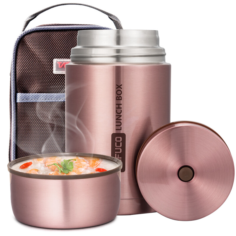 泰福高(tafuco)焖烧壶 304不锈钢焖烧杯保温粥桶焖烧罐 赠保温包 t