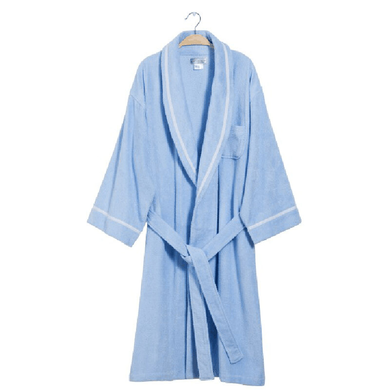 uchino内野浴袍毛巾料浴服全棉男女睡袍浴衣 蓝色