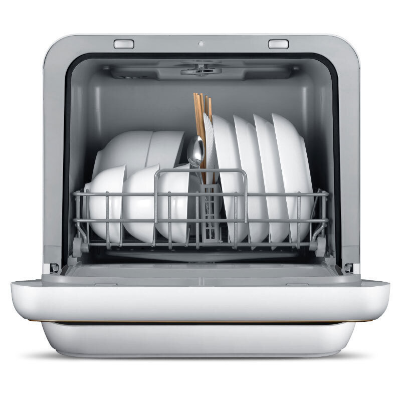 美的(midea) 4套 美的范洗碗机家用台式免安装除垢除菌洗碗机m1 香槟