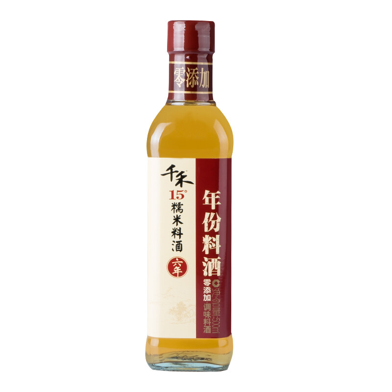 千禾15度糯米料酒六年500ml *3个
