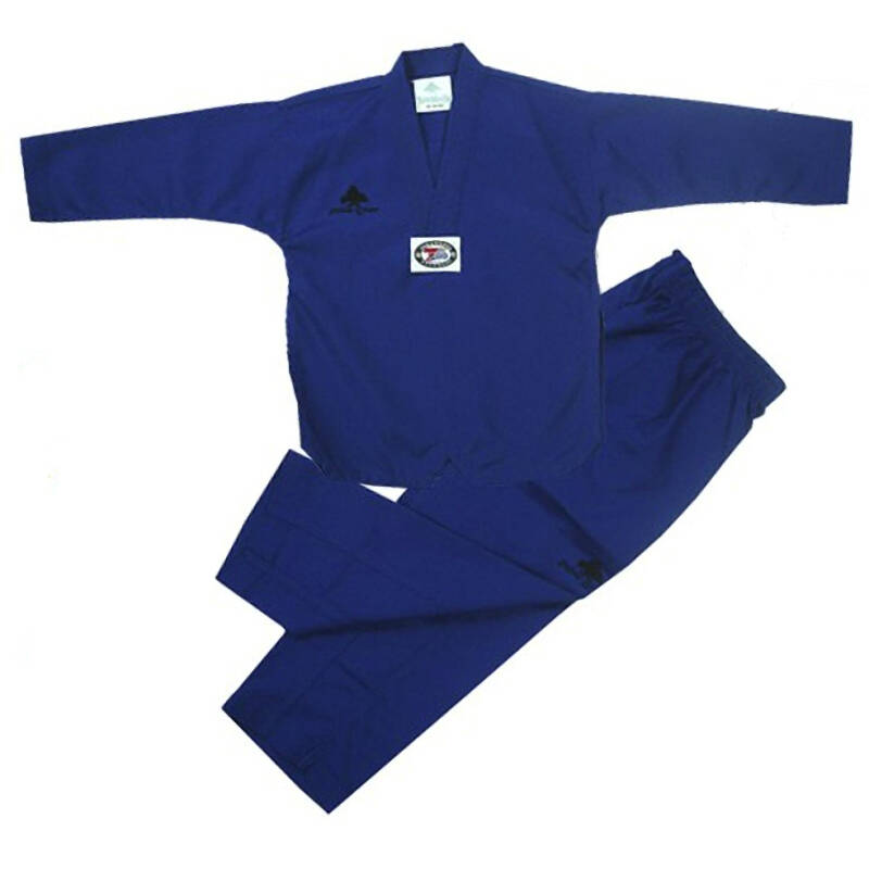 京品推荐 正品尚武社松树pinetree跆拳道黑色红色蓝色高级条纹道服