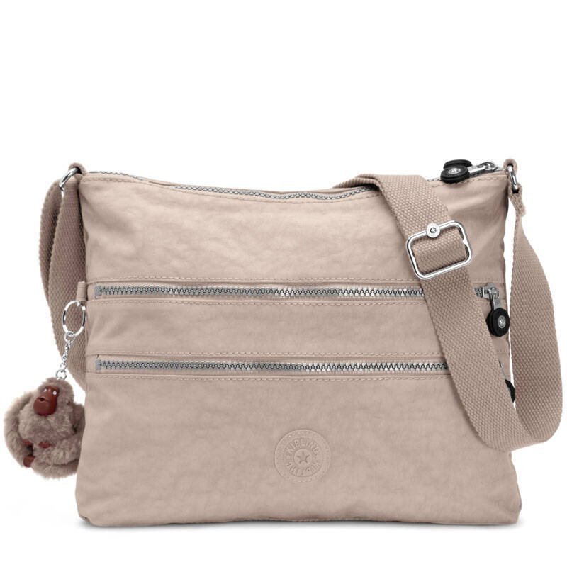 吉普林 kipling 女士休闲斜挎包 灰色 猴子包 alvar hb4061 防水材质