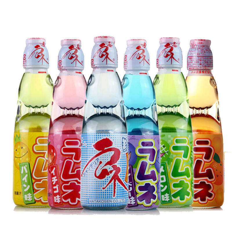 哈达波子汽水饮料 日本原装进口哈达弹珠汽水 碳酸饮料 果味饮料 波子汽水蓝莓味200ML